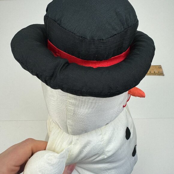 Vtg 90s Snowman Stuffed Plush Soft Puffy Nylon Material Holiday Christmas Winter - Picture 7 of 11